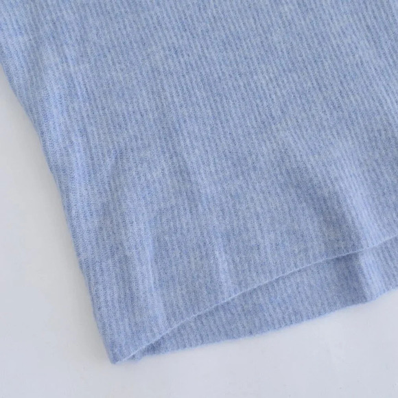 Selected Femme Light Blue  Mockneck Drop Shoulder 39% Wool Sweater XS - Picture 7 of 12